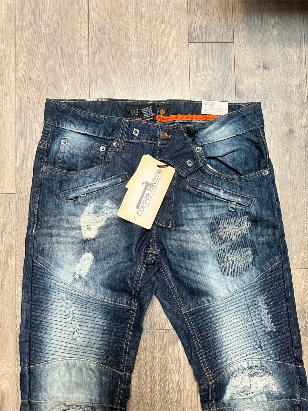 Copper Rivet Skinny Jeans Men’s 32x32 Dark Wash Denim NWT Style 1531-3062 - Picture 2 of 10